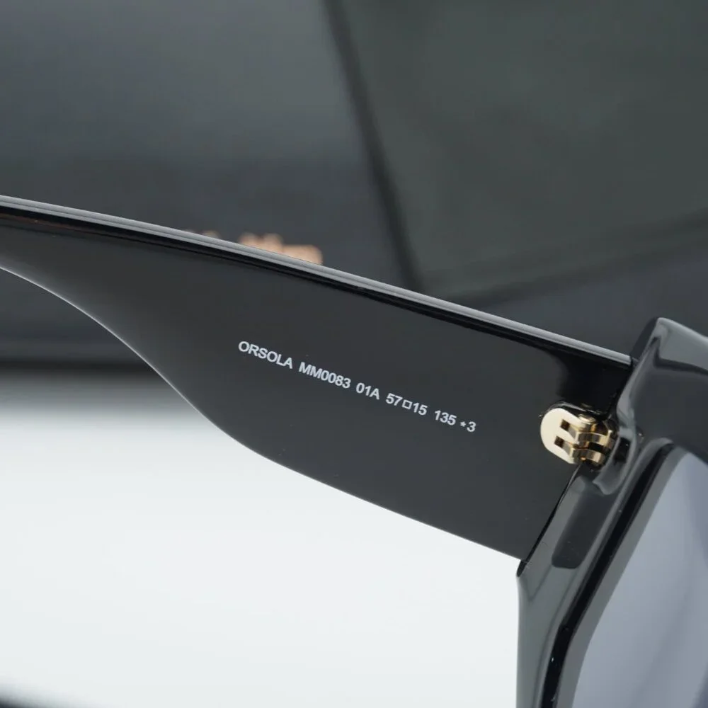 Exclusive Sale! Max Mara ORSOLA MM0083 01A Shield Sunglasses - Black / Smoke